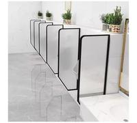 Divisorio per orinatoio in vetro temperato nero, impermeabile, per bagni pubblici, hotel, scuole e centri commerciali, 90 cm, set da 2, durevole ed elegante