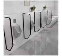 Divisorio per orinatoio, in vetro temperato, per uomini, ideale per hotel, scuolrato, per uomini, ideale per hotel, scuole, centri commerciali e luoghi pubblici, colore nero, 90 cm, 1 pezzo.