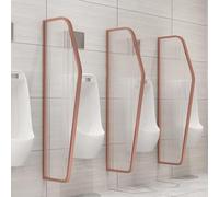 Divisorio per orinatoio, parete per orinatoio, divisorio per orinatoi per uomini, divisorio per servizi igienici pubblici nelle scuole, nei centri commerciali e nelle strutture pubbliche (oro rosa, 3