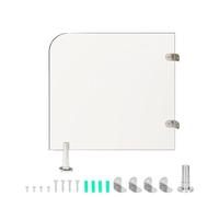Divisorio per orinatoio per asili nido, divisorio di protezione per WC per asili nido montato a pavimento, con codice angolare in acciaio inossidabile, per scuole, asili nido, luoghi pubblici (bianco,