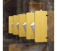 Divisorio per orinatoio per bagni maschili, 90x40 cm, divisorio per orinatoio a parete, divisorio per WC, per scuole/centri commerciali/luoghi pubblici(Yellow,5pack)