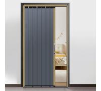 Divisorio per porta a fisarmonica - Bloccaggio in metallo scorrevole schermo privacy per porta, dispensa, casale, capannone, fienile - Design salvaspazio