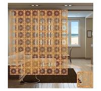 Divisorio per stanza sospeso in oro, pannelli divisori per stanza in legno e plastica con tutti gli accessori per soggiorno, sala da pranzo, studio e salotto, decorazione per bar dell'hotel (colore: s