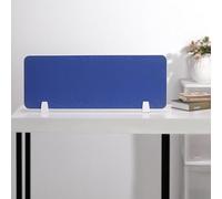 Divisorio per ufficio, altezza 30 cm, con clip, per cubicoli, aule e scuole, 100 x 30 cm, pannello acustico blu, pannello per la privacy, divisorio per spazio di lavoro