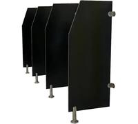Divisorio per WC con Schermo per Orinatoio, Divisorio per Bagno, Deflettore per Orinatoio, Schermo per La Privacy A Parete, Divisorio in Legno Impermeabile, Black Partition*4, 1200 * 450mm