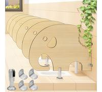 Divisorio per WC con schermo per orinatoio per bambini, Divisorio di protezione per WC a pavimento, Divisorio per la privacy del WC dell'asilo Schermo divisorio in legno(Bianco,600x600mm/23,