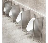 Divisorio per WC pubblico Maschile, divisorio per orinatoio a Parete, Schermo per la Privacy, deflettore Impermeabile, divisorio per WC in Acciaio Inox e Vetro, divisorio di Protezione per W