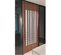 Divisorio pieghevole a fisarmonica per camera da letto, cucina, lavanderia e bagno (75 x 190 cm), elegante design marrone, soluzione salvaspazio per la privacy