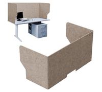 Divisorio pieghevole da scrivania per la privacy, divisorio acustico a forma di U, in feltro, per ridurre il rumore, multiuso, per apprendere, ufficio, scuola, biblioteca, 100 cm (Ln)