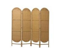 Divisorio pieghevole in bambù a 4 pannelli, divisorio portatile per casa, ufficio, elegante e pratica, soluzione pieghevole per la privacy