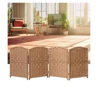 Divisorio pieghevole in bambù intrecciato a mano, 4/5/6 pannelli per soggiorno, camera da letto e ufficio (colore: 2 60 x 30 cm, set di 4) arredamento elegante