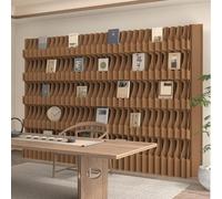Divisorio pieghevole in carta con 5 ripiani portaoggetti, portatile, fai da te, decorativo, divisorio, per la separazione dello spazio, casa, ufficio, biblioteca, mostra