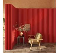 Divisorio pieghevole - parete ionica portatile regolabile per ufficio e decorazione della casa - 1,6 m H x 2 m L rosso - perfetto per uso commerciale e vetrine