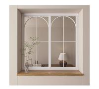 Divisorio portatile in metallo - Divisorio decorativo in vetro per soggiorno, cucina e ufficio (50 x 130 cm) - barriera elegante e funzionale