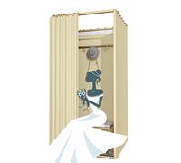 Divisorio portatile per la privacy, per negozi di abbigliamento, uffici e dormitori, spogliatoio indipendente mobile con copertura ombreggiante