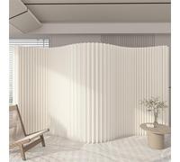 Divisorio portatile pieghevole - 240 cm di altezza e 400 cm di larghezza, ideale per casa, ufficio, dormitorio, studio, elegante schermo bianco privacy per una gestione flessibile dello spazio