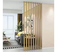 Divisorio regolabile con design a doghe in metallo per privacy e ottimizzazione dello spazio in interni moderni