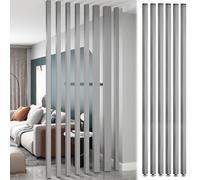 Divisorio regolabile in legno (set di 6) - dal pavimento al soffitto s per casa e ufficio senza foratura necessaria grigio 80 cm soluzioni divisorie versatili.