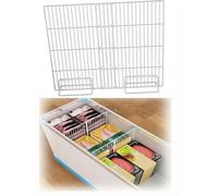 Divisorio Regolabile per Freezer, Ripiano in Filo Estensibile | Larghezza Estendibile per frigorifero, for congelatori domestici e commerciali, supermercati(W43-57cm/H65cm)