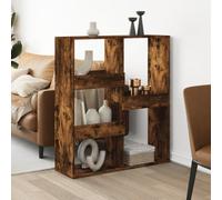 Divisorio Rovere Fumo 100x33x115 cm in Truciolato - Modern Bookshelf with Adjustable Shelves, Sturdy Particle Board, Space-Saving Design for Living Room, Bedroom, Office Storage and Organization