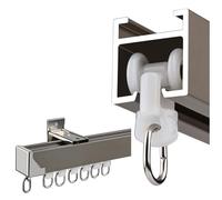 Divisorio scorrevole in lega di alluminio resistente, 400 cm, binario silenzioso per soffitto/parete, per casa e ufficio, facile installazione, salvaspazio