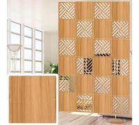 Divisorio Sospeso, Divisorio per Schermi A Pannello Fai-da-Te per Camera da Letto, Separatore Pieghevole per La Decorazione della Parete per La Privacy con Tutti Gli Accessori, Natural a, 20Pcs