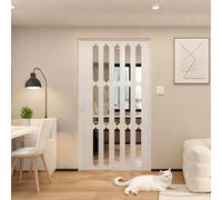 Divisorio Temporaneo, Porta Pieghevole Moubhjd per Risparmio Spazio, Guida Superiore in Lega Alluminio, Ideale per Ambienti Interni（Ad un'anta,Size：W:195 x H:185cm）