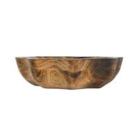 Divit Shilp Vassoio in Legno Naturale, Ciotola per Insalata, Verdure e Frutta, Vassoio Grande e Profondo per la Famiglia, le Feste. ((Octagonal Bowl)