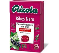 Ricola Ribes Nero Senza Zucchero 50 G 20 Pezzi senza glutine
