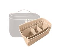Divitize Premium Organizer compatibile con LV Nice BB/Mini/Nano/Vanity Case - Feltro Morbido, Design su Misura, Pochette Centrale Rimovibile, 24+ Colori (Lightcoffee, Nice BB)