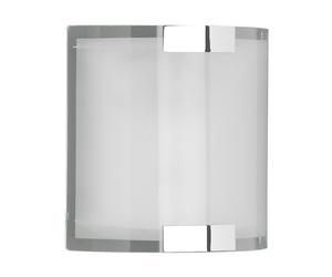 DIVO APPLIQUE IN VETRO VENTOLA BIANCO SATINATO 20X20CM 1 LUCE ATTACCO E14