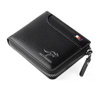 Divons Pelle portafoglio uomo grande,13 scomparti per carte di credito, portafoglio maschile, portafoglio con cerniera ragazzo, portafoglio uomo rfid di con blocco RFID (S)