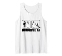 Divorced AF Divertente Sposa Sposo Divorzio Figura Stilizzata Memes Canotta