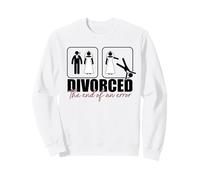 Divorziato, Meme con Figure stilizzate «La fine di Un Errore» Bride Groom Felpa