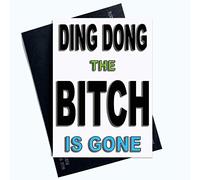 Divorzio Cards Seperation Cards Funny Cards Ding Dong The Bitch is Gone Card for Lui Banter Amico Card Just Divorzied, Divorzio Day PC669