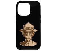 Divulgazione Alien Park Ranger UFO UAP Retro Sci-Fi Grafica Custodia per iPhone 13 Pro