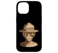Divulgazione Alien Park Ranger UFO UAP Retro Sci-Fi Grafica Custodia per iPhone 14