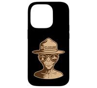 Divulgazione Alien Park Ranger UFO UAP Retro Sci-Fi Grafica Custodia per iPhone 14 Pro