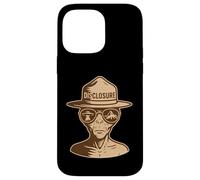 Divulgazione Alien Park Ranger UFO UAP Retro Sci-Fi Grafica Custodia per iPhone 14 Pro Max