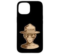 Divulgazione Alien Park Ranger UFO UAP Retro Sci-Fi Grafica Custodia per iPhone 15