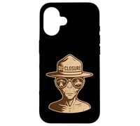 Divulgazione Alien Park Ranger UFO UAP Retro Sci-Fi Grafica Custodia per iPhone 16