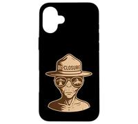Divulgazione Alien Park Ranger UFO UAP Retro Sci-Fi Grafica Custodia per iPhone 16 Plus