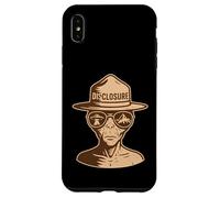 Divulgazione Alien Park Ranger UFO UAP Retro Sci-Fi Grafica Custodia per iPhone XS Max