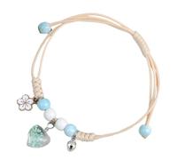 divuukyi Braccialetto dell'amicizia intrecciato alla moda con motivi floreali colorati per uso quotidiano e feste, Adjustable size, Plastica