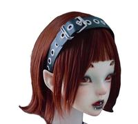 divuukyi Diavolo Punk Rivetto Fascia PU Occhiello Spiked Accessorio per Capelli per Adulti Rivetto Borchiato per Feste Nightclub