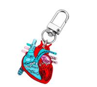 divuukyi Portachiavi anatomico con ciondolo a forma di cuore, accessorio educativo per studenti di fisica e operatori sanitari, Cuore 3, 7CM long