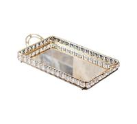 diwedaso Elegante vassoio a specchio per il trucco, accessorio per gioielli, per qualsiasi contenitore decorativo per la casa o anche come vassoio per tazze da, 40x21x7cm