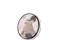 diwedaso Festeggia il fandom con una spilla con badge pixel digitale visualizzata con schermo HD, badge elettronico, concerto cosplay, regalo per fan di anime/star/idol/calcio, bianco