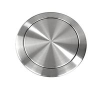 diwedaso Piccolo cestino per rifiuti da incasso per cucina e bagno, con coperchio nascosto per il piano di lavoro, in acciaio Per inox, con pattumiera basculante, 18-19 cm