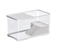 diwedaso Scatola porta tartarughe eremita per cova e riposo, con ampio spazio per più tartarughe e testuggini, acquario per , acquario per rettili, lago per , Bianco , S